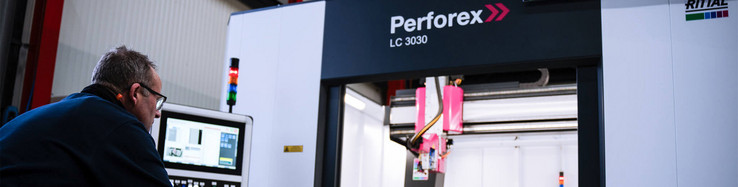 Automation right from the start: Laser processing of control cabinet components with the Perforex LC.